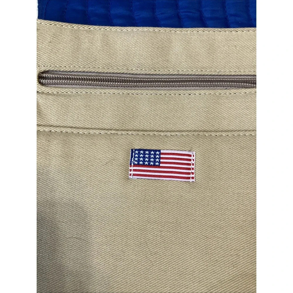 Vintage Y2k Tan Canvas Messenger Bag Cargo Utility Hobo Shoulder Purse BUM Cargo